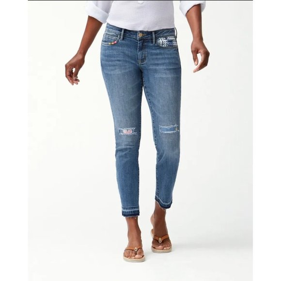 Tommy Bahama Denim - TOMMY BAHAMA X PENDLETON Aloha Womens Skinny Ankle Jeans Boho size 26x28